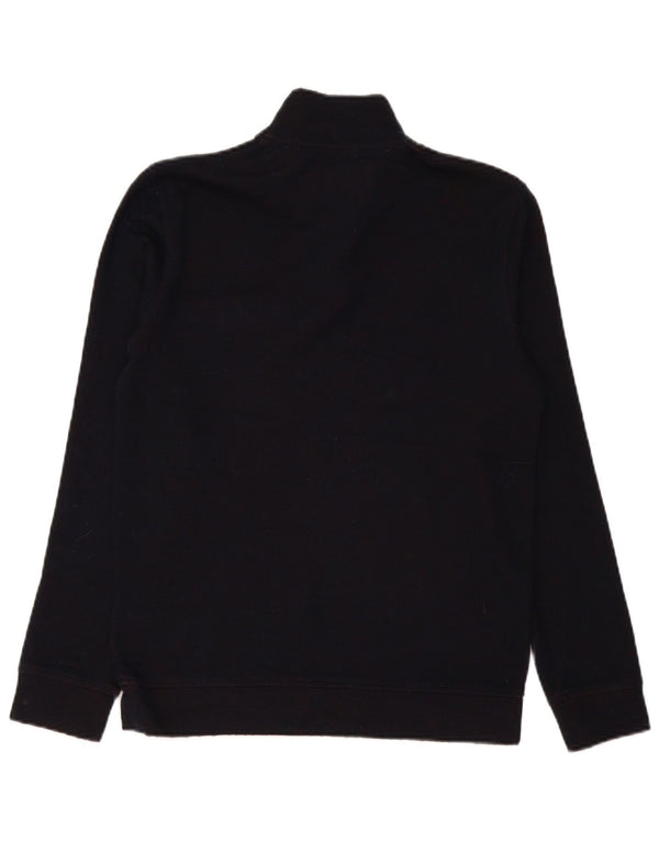 Ted Baker Pull à col boutonné pour homme Taille 2 Petit Bleu marine Moderne