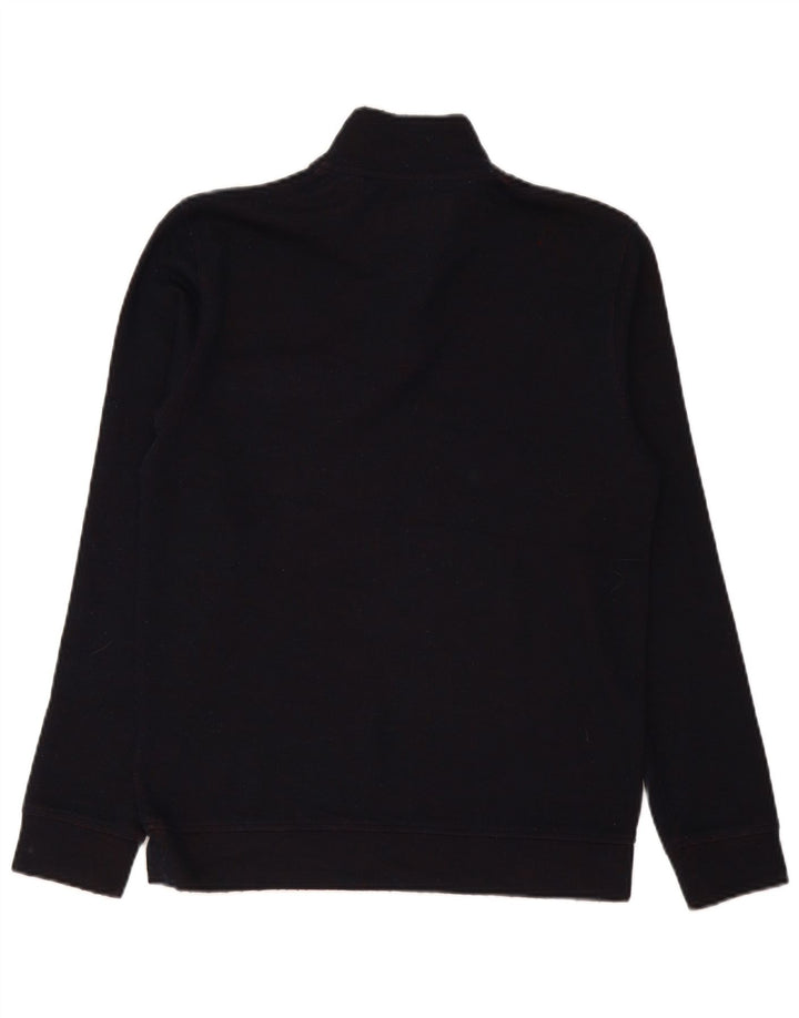 Ted Baker Pull à col boutonné pour homme Taille 2 Petit Bleu marine Moderne