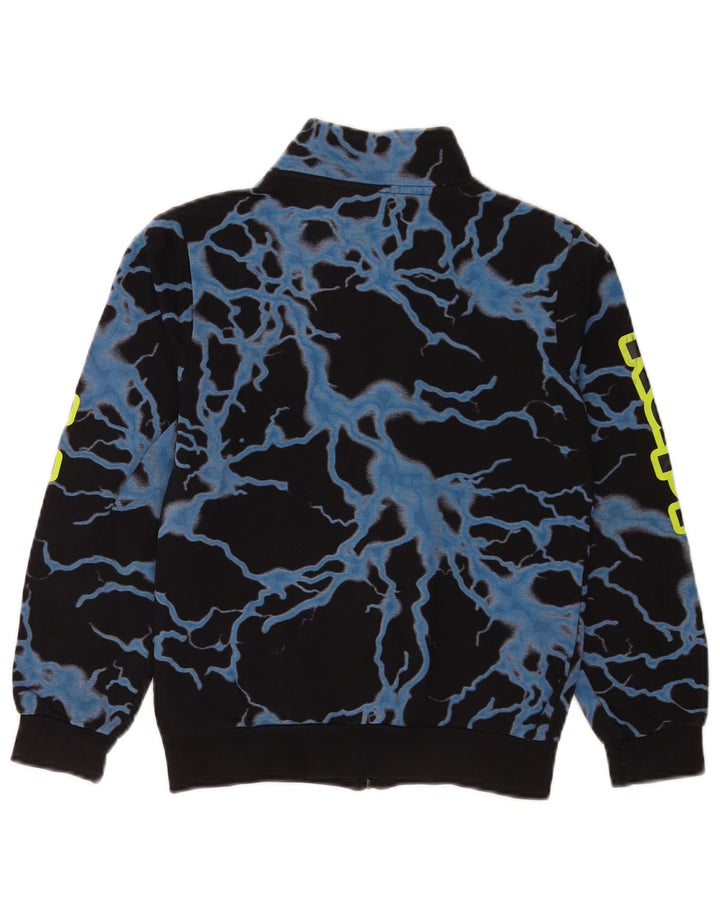 Kappa Veste de survêtement graphique à motif abstrait pour garçon 9-10 ans Noir