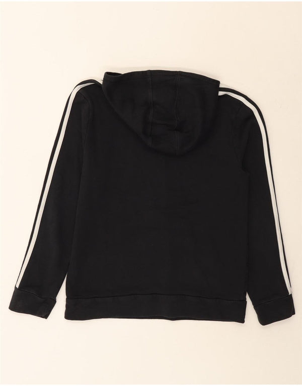 Adidas Pull à capuche graphique pour femme UK 10 Petit coton noir