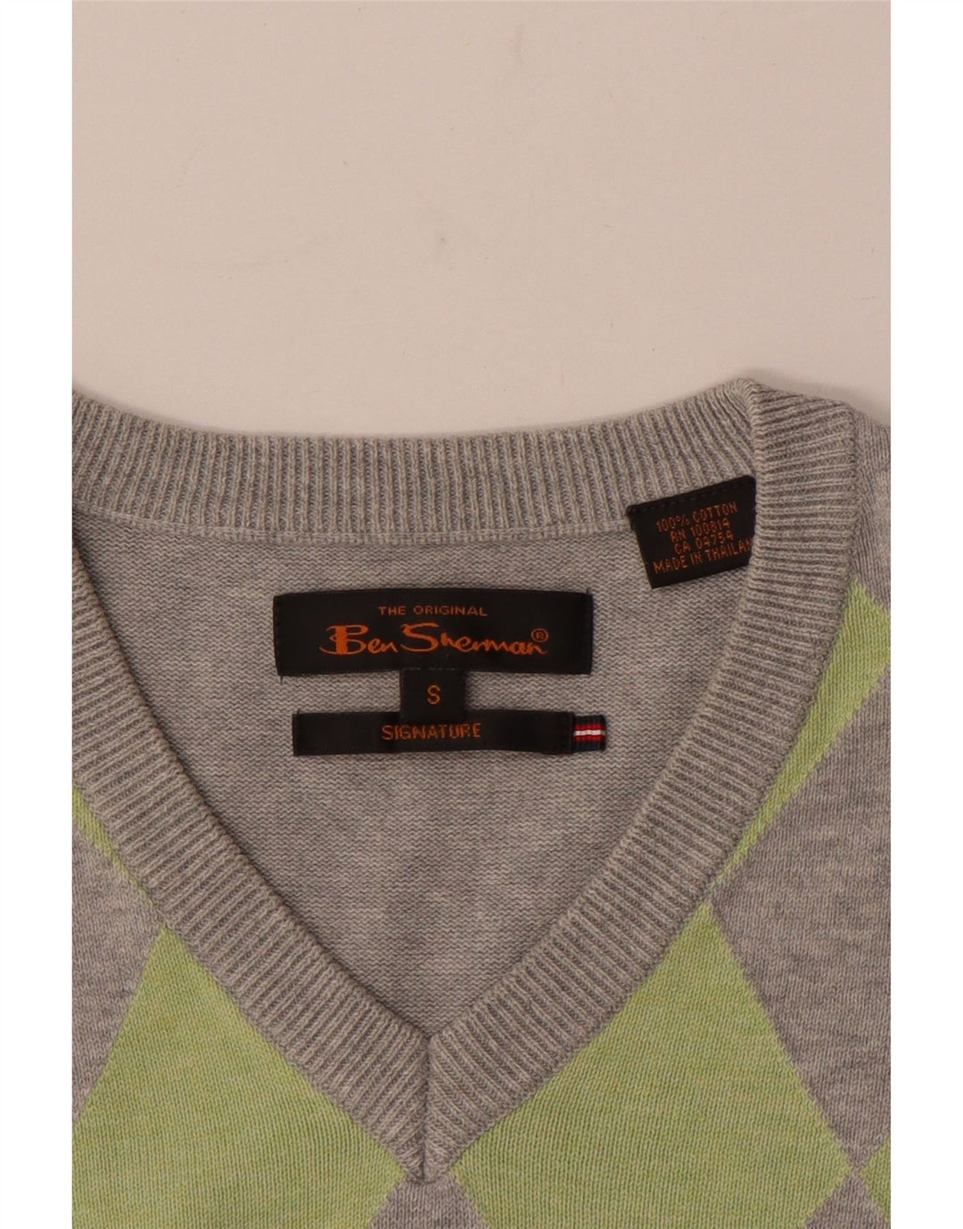 Ben Sherman Débardeur pour homme Petit gris Argyle/Diamond Coton