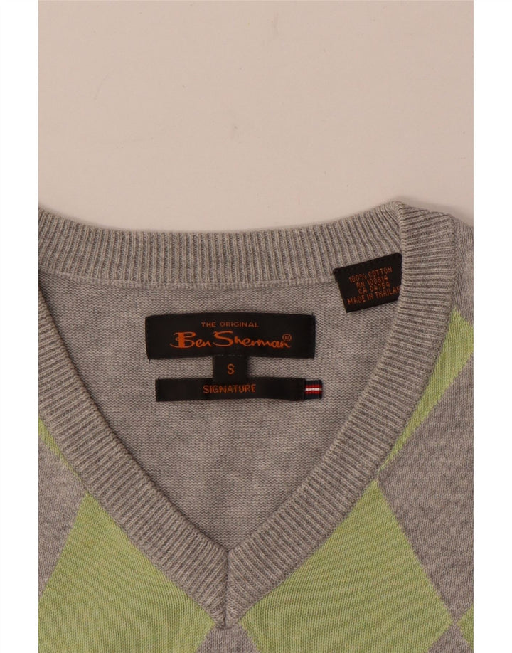 Ben Sherman Débardeur pour homme Petit gris Argyle/Diamond Coton