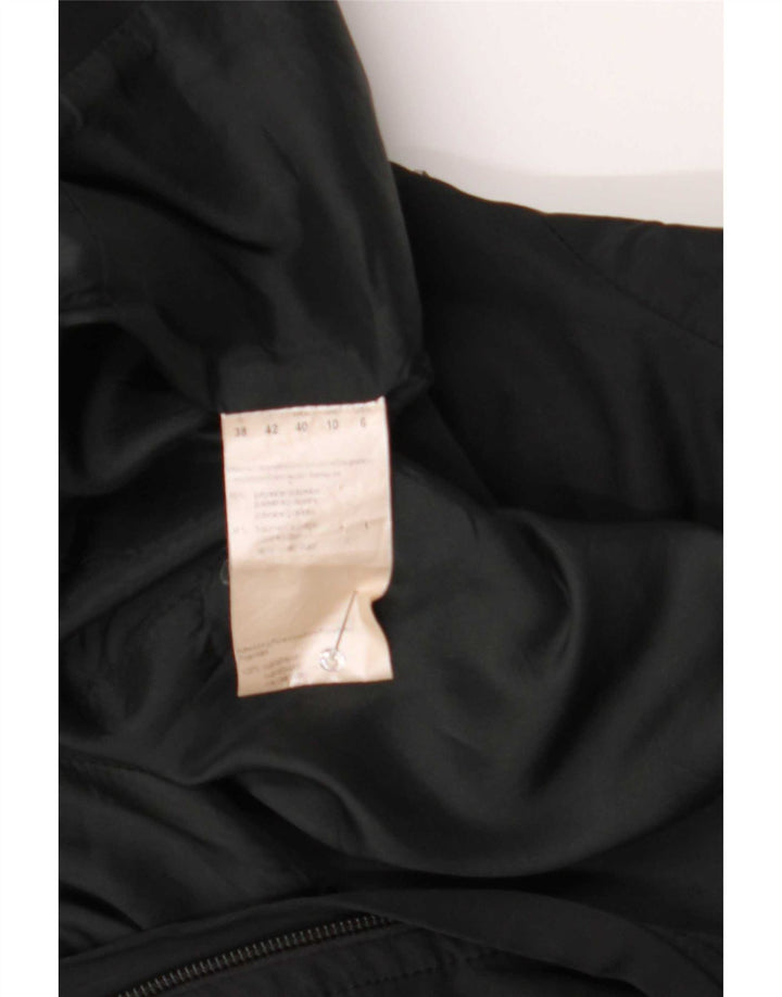 Hugo Boss Robe droite à manches longues pour femme UK 10 Petit Noir Polyester