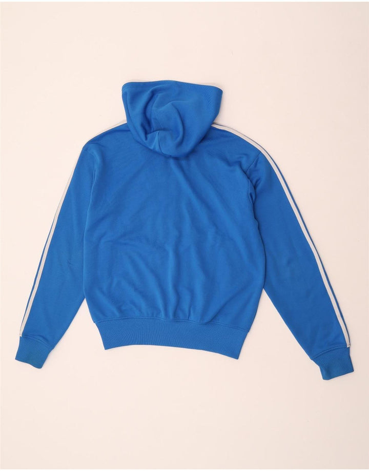 Adidas Pull à capuche zippé graphique pour homme Bleu moyen Polyester