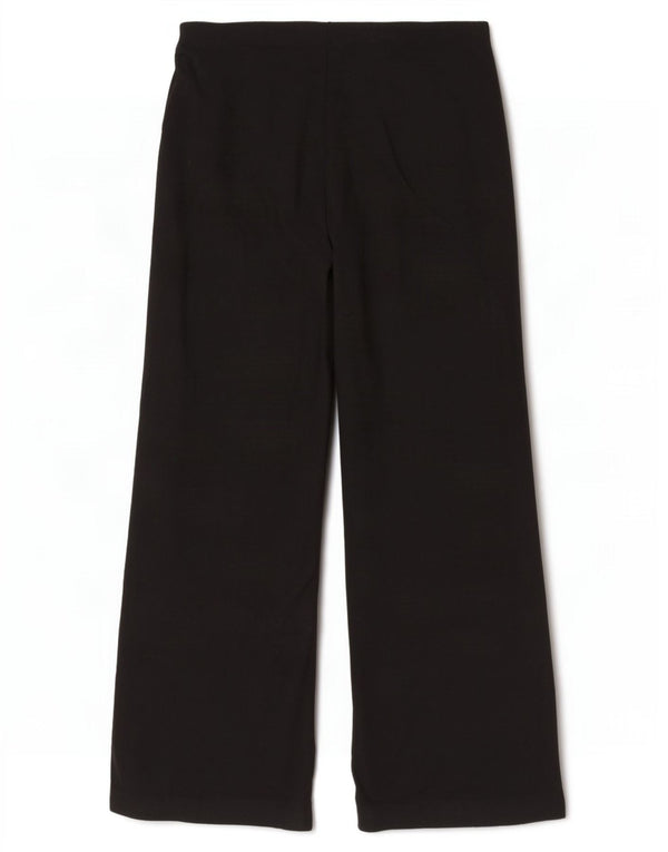 Marks & Spencer Pantalon décontracté à jambe large pour femme UK 16 Large W36 L28 Noir