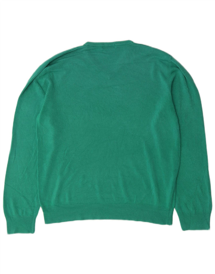 Marks & Spencer Pull à col en V Blue Harbour pour hommes, grand vert