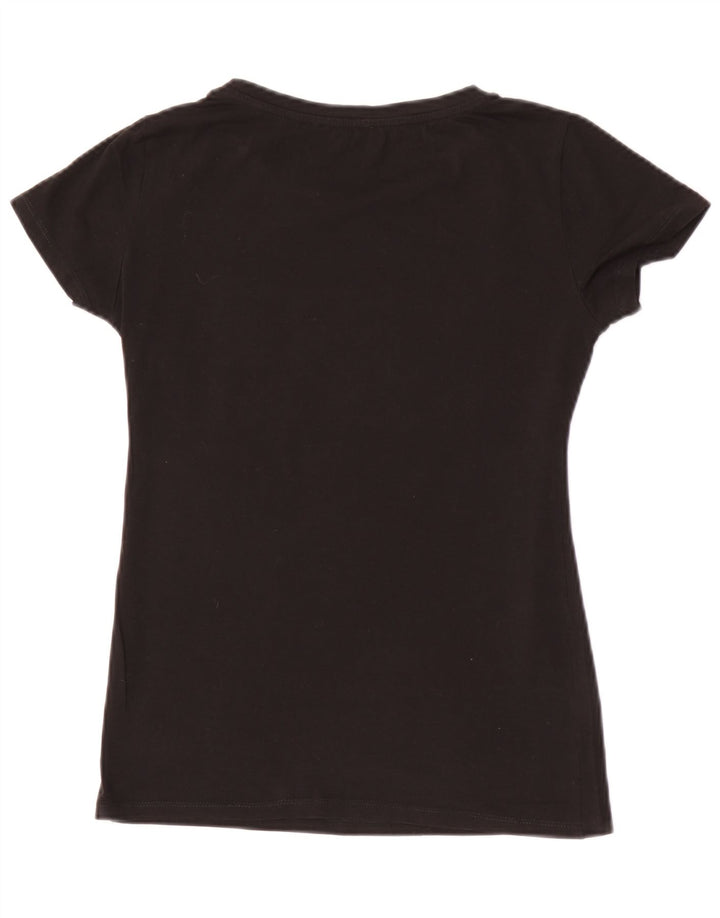 Liu Jo T-shirt graphique pour femme UK 10 Small Noir