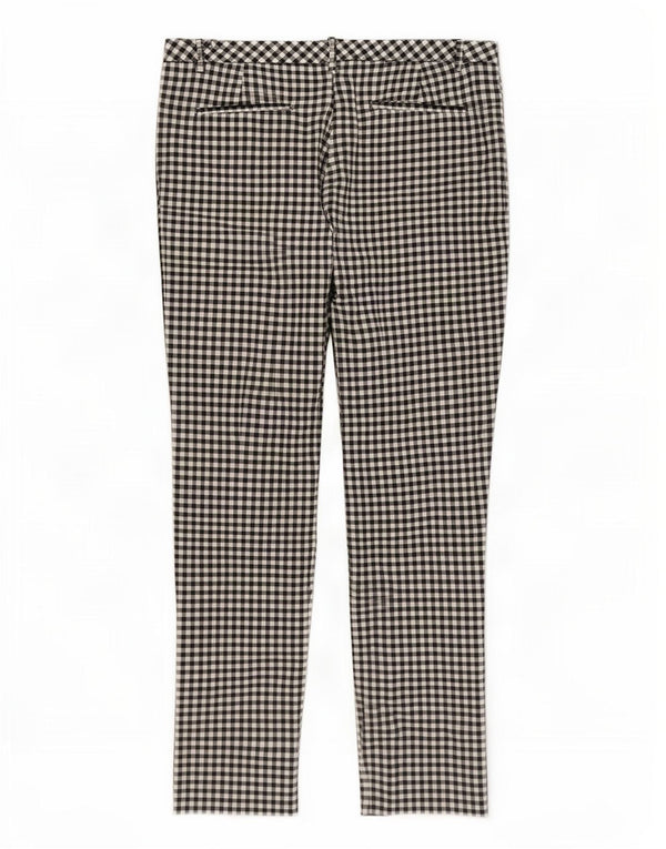 Marks & Spencer Pantalon décontracté pour femme UK 14 Large W36 L28 Vichy noir