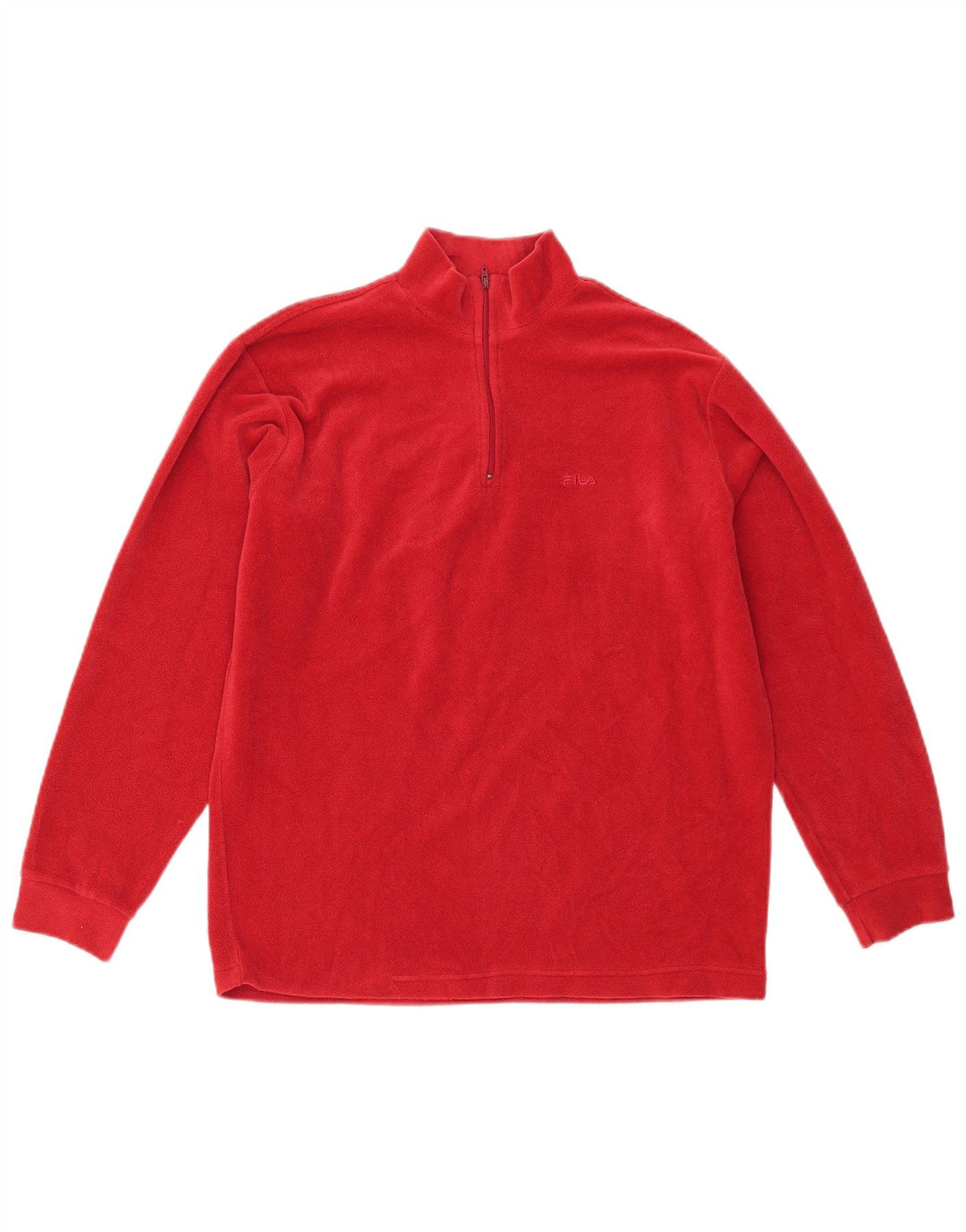 Fila Pull Polaire à Col Zippé Garçon 13-14 Ans XL Rouge