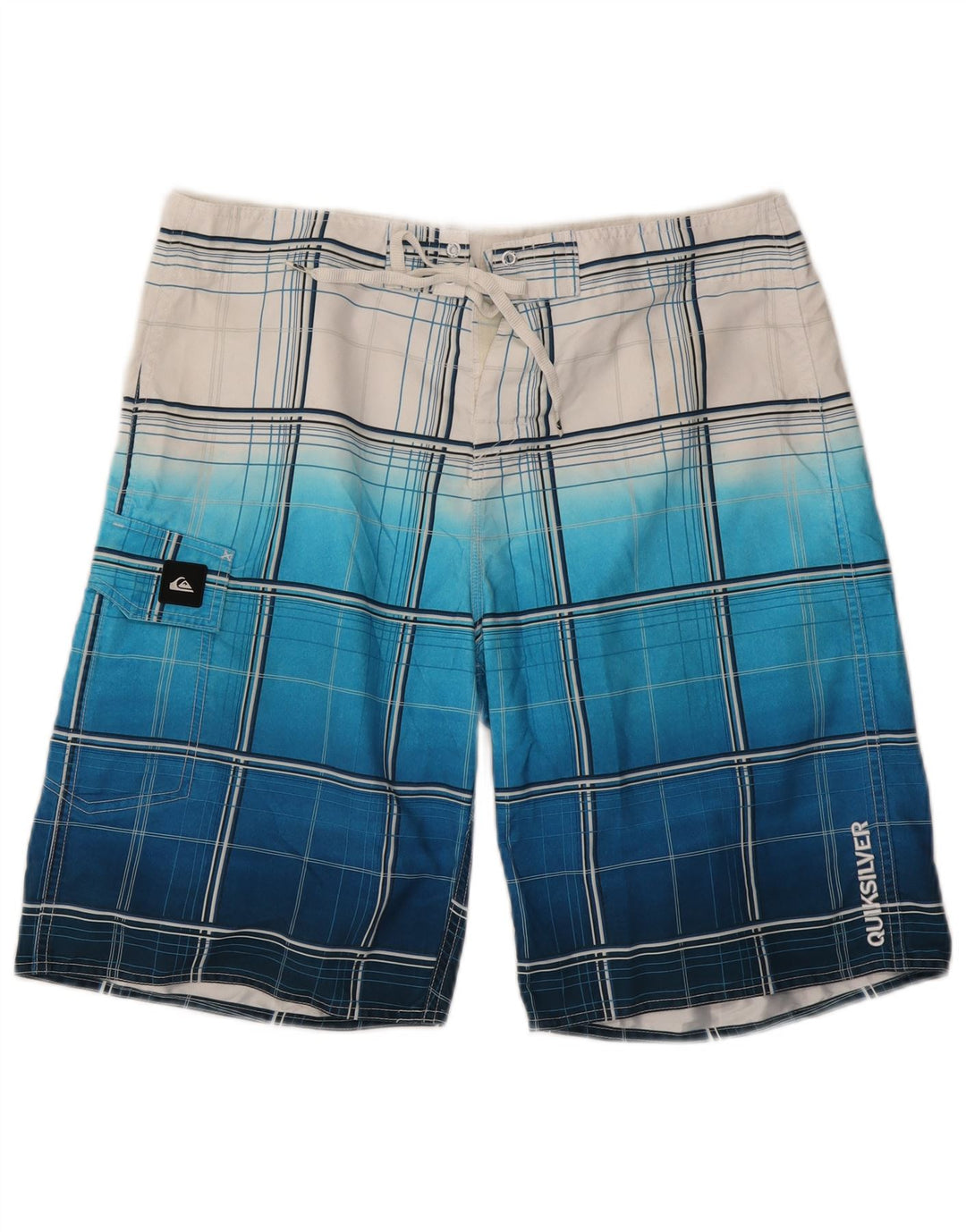 Quiksilver Short de Bain Homme Grand Carreau Bleu Polyester