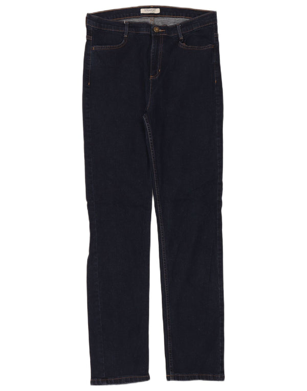 Marks & Spencer Jean droit pour femme UK 14 Large W32 L32 Bleu marine Coton