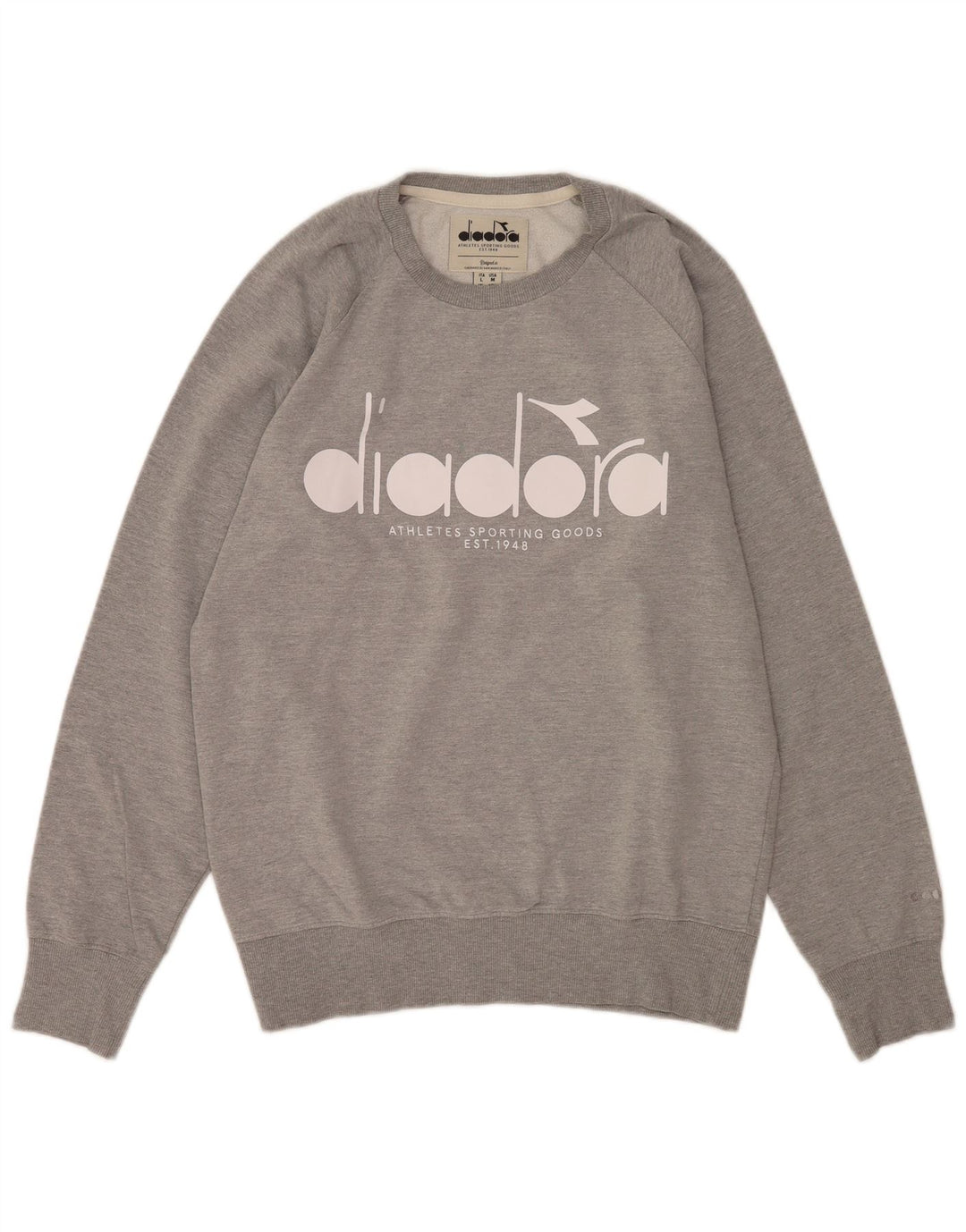 Diadora Pull Graphique Sweat-Shirt Gris Moyen Coton Homme