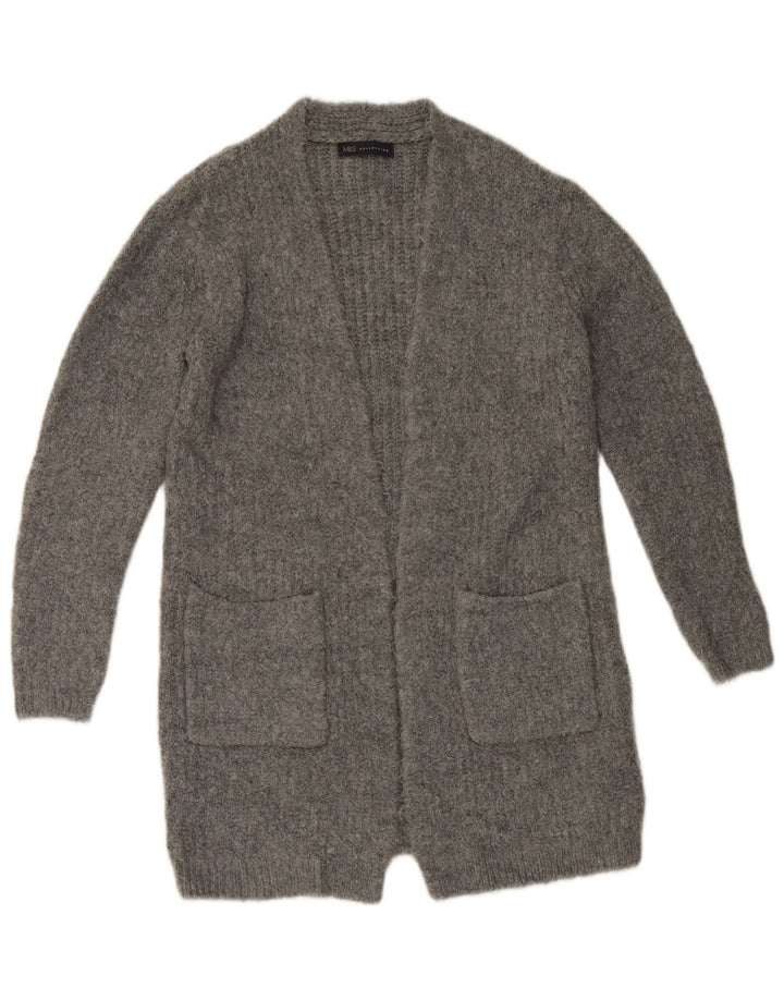 Marks & Spencer Pull cardigan ouvert long pour femme UK 10 Small Gris
