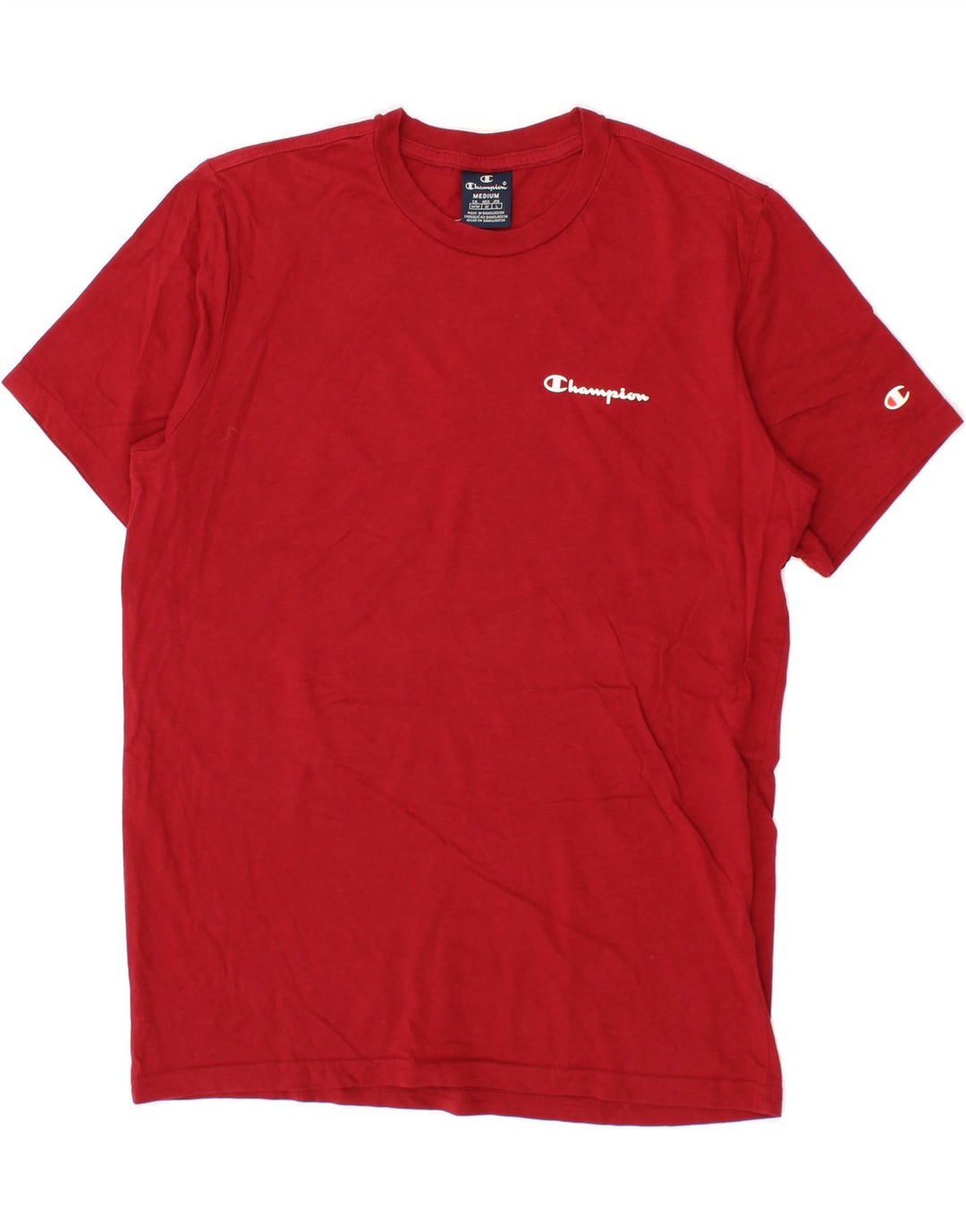 CHAMPION Mens T-Shirt Top Medium Red Cotton Vintage Champion and Second-Hand Champion from Messina Hembry 