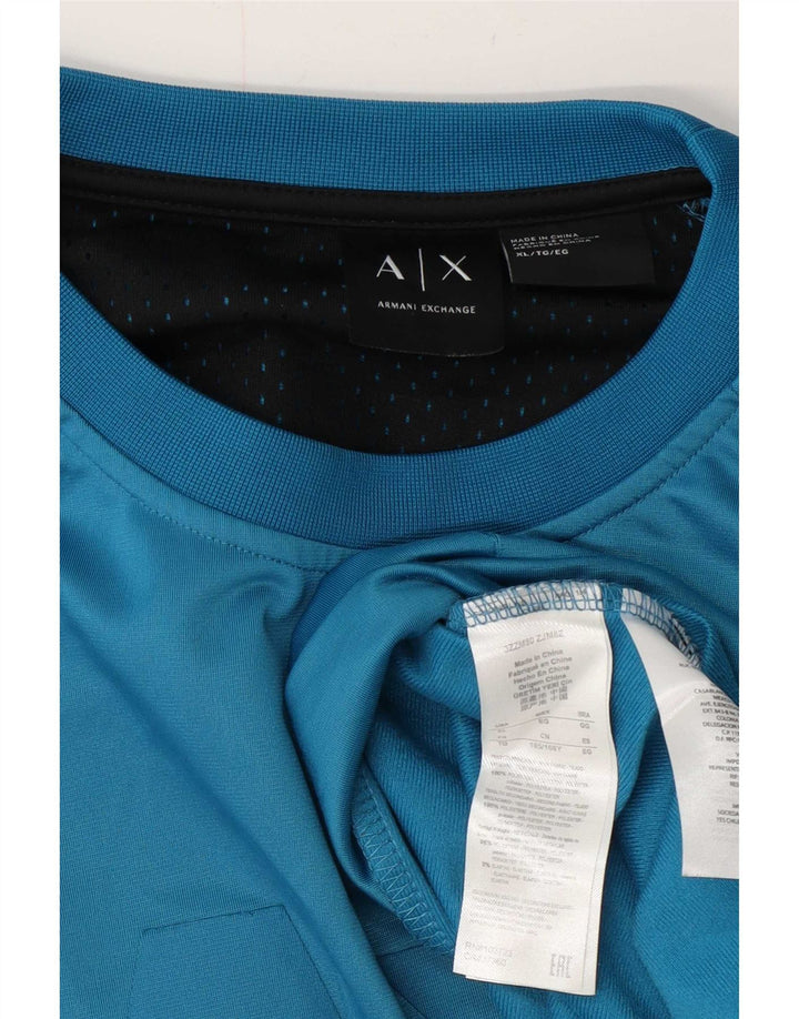 Armani Homme Sweat Graphique Pull XL Bleu Polyester