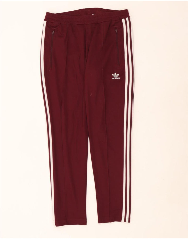 Adidas Pantalon de survêtement pour homme en coton bordeaux moyen