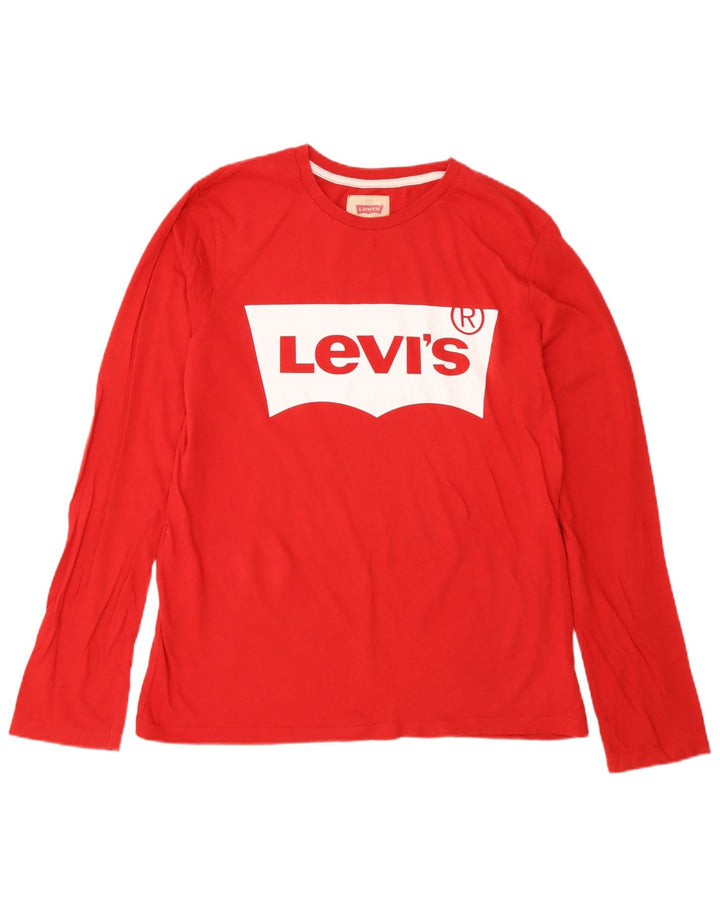 Levi's Haut Graphique Garçon Manches Longues 15-16 ans Rouge Coton
