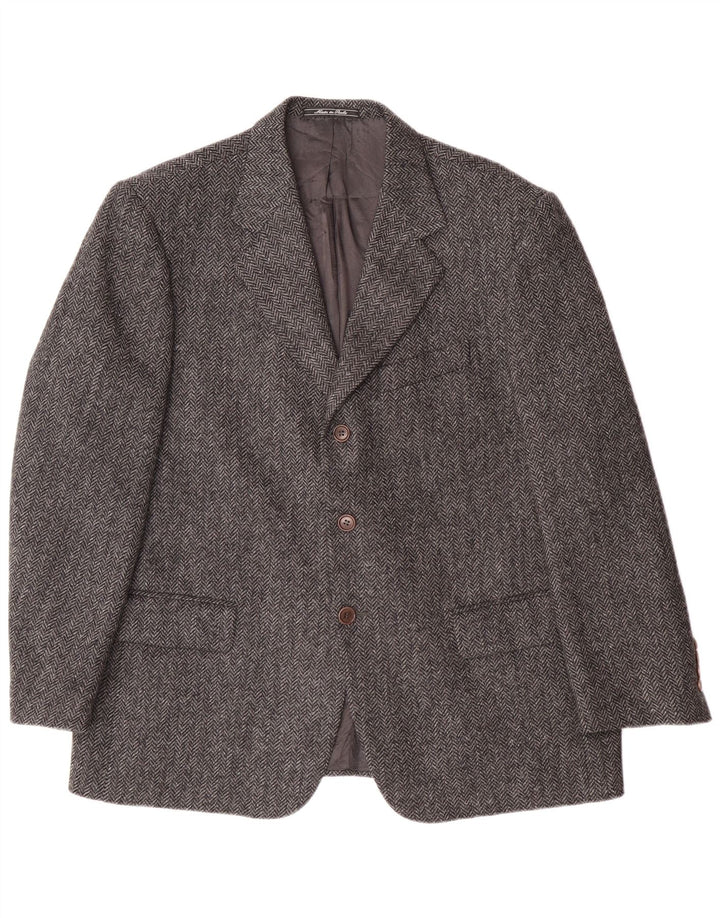 PRANDINA Veste Blazer 3 Boutons Homme IT 51 Grand Gris Chevrons