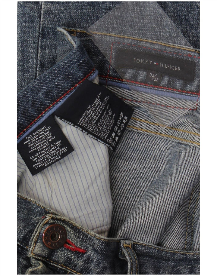 TOMMY HILFIGER Jean Droit Homme W33 L32 Bleu Coton