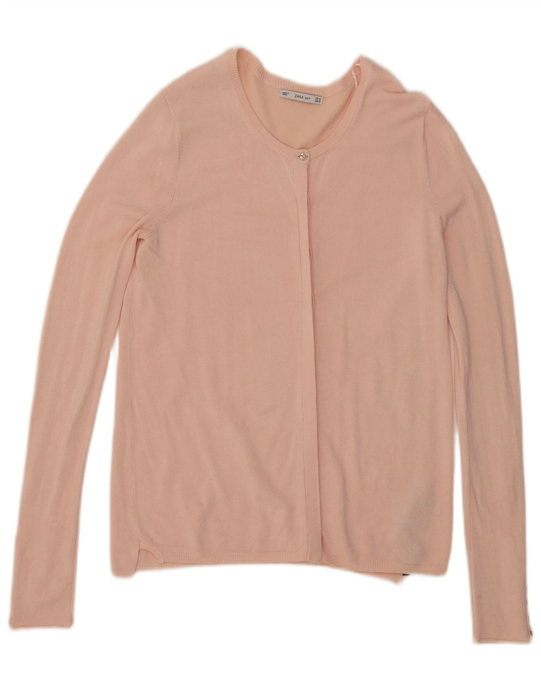 Zara Cardigan Femme Pull UK 12 Viscose Rose Moyen