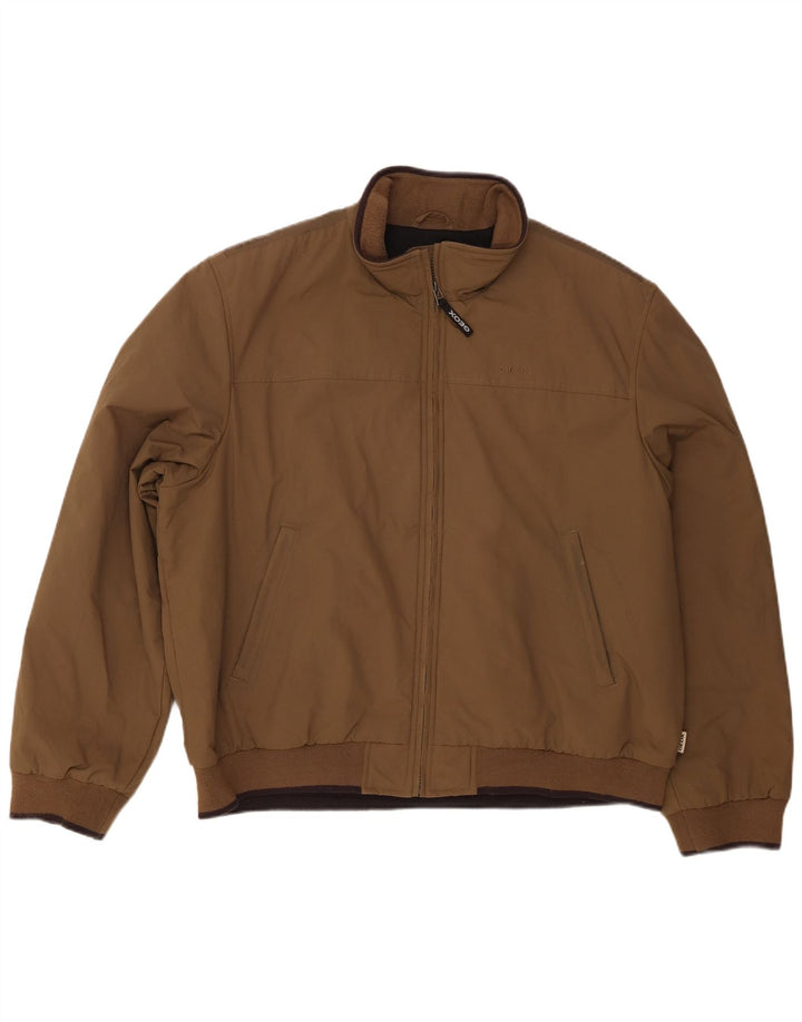 Geox Respira Veste Bomber Homme UK 48 4XL Marron Nylon