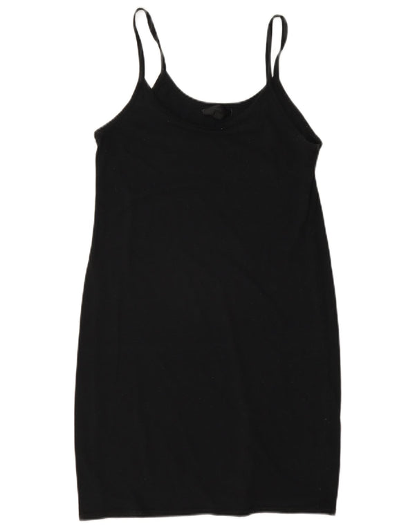 Topshop Robe Slip Femme UK 10 Petit Coton Noir