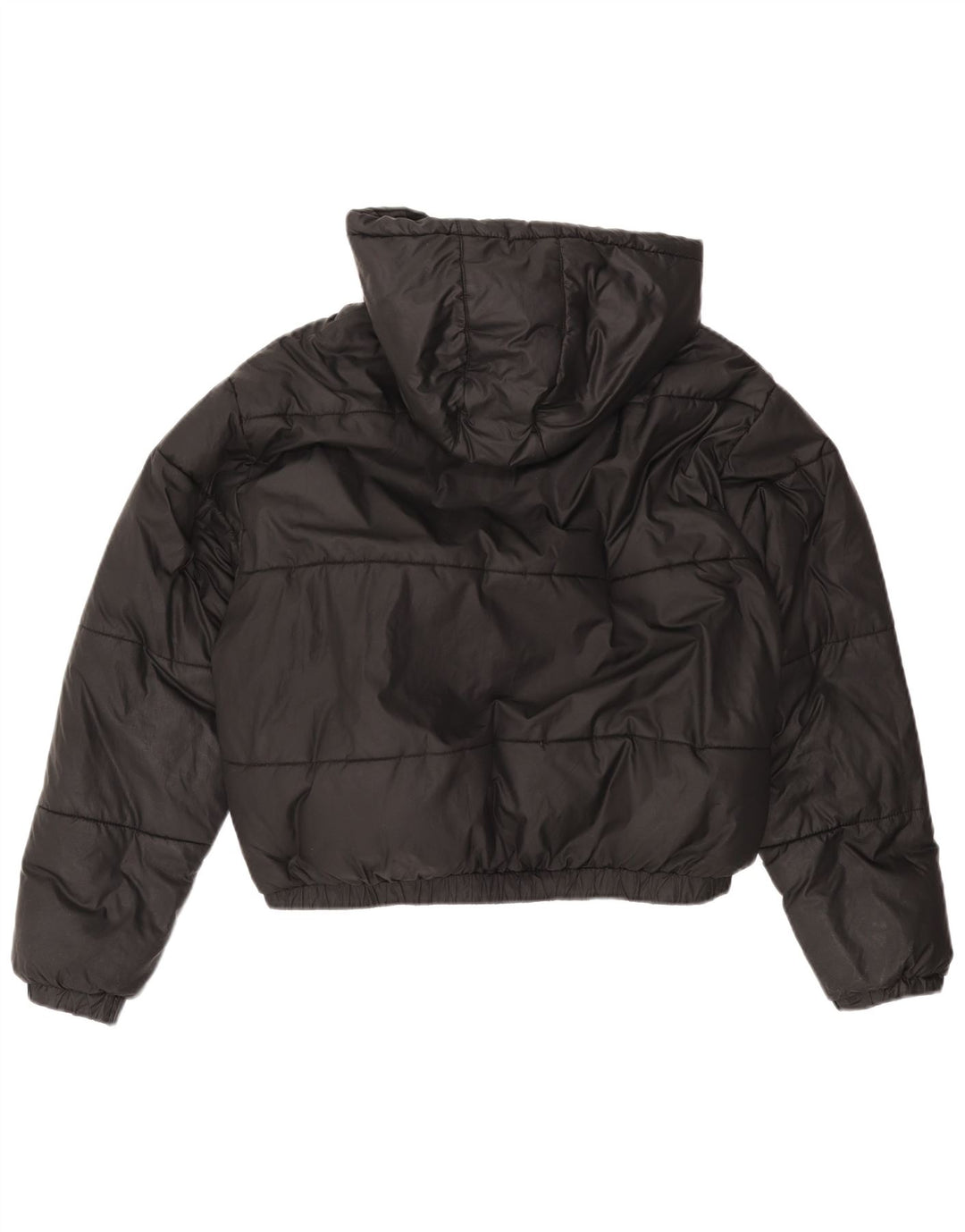 ELLESSE Veste matelassée à capuche surdimensionnée pour femme UK 12 Noir moyen Polyester