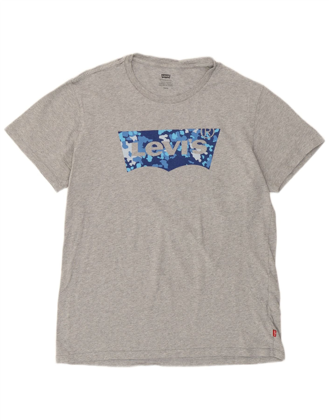 Levi's Tee-Shirt Graphique Homme Gris Moyen Coton