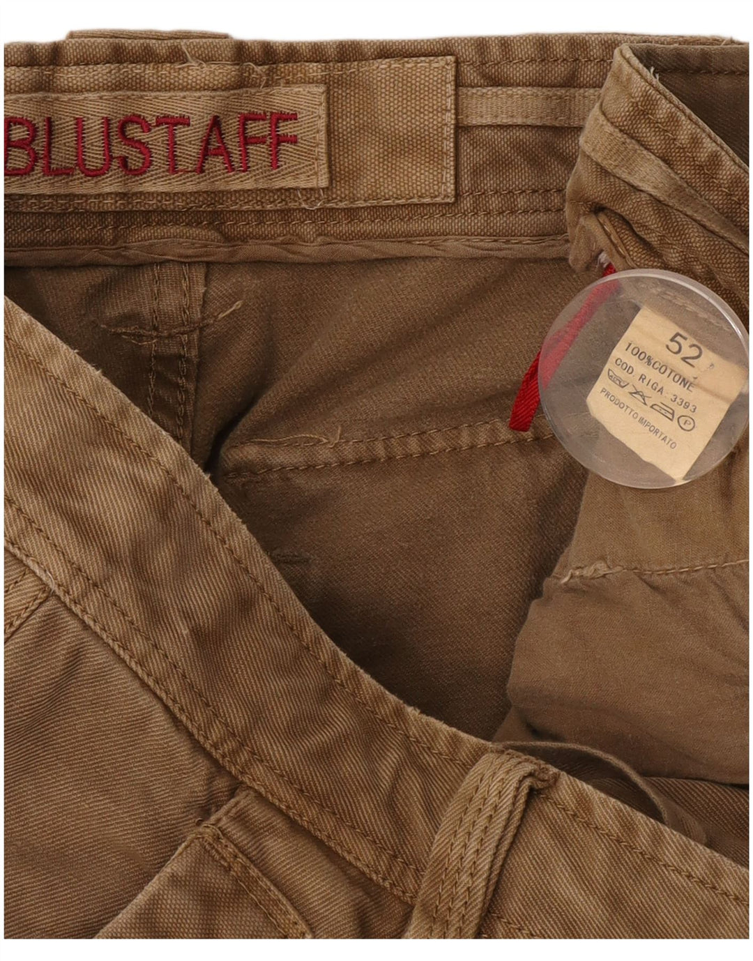 Blustaff Pantalon Cargo Droit Homme IT 52 XL W38 L34 Coton Beige