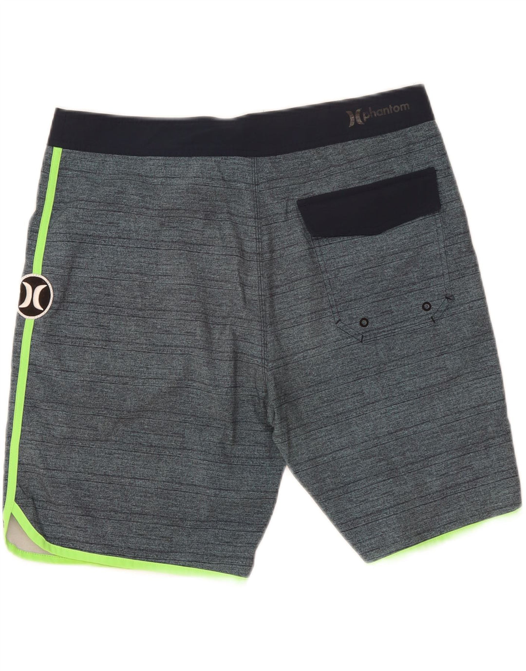 Hurley Short de bain graphique pour homme en polyester à rayures bleues