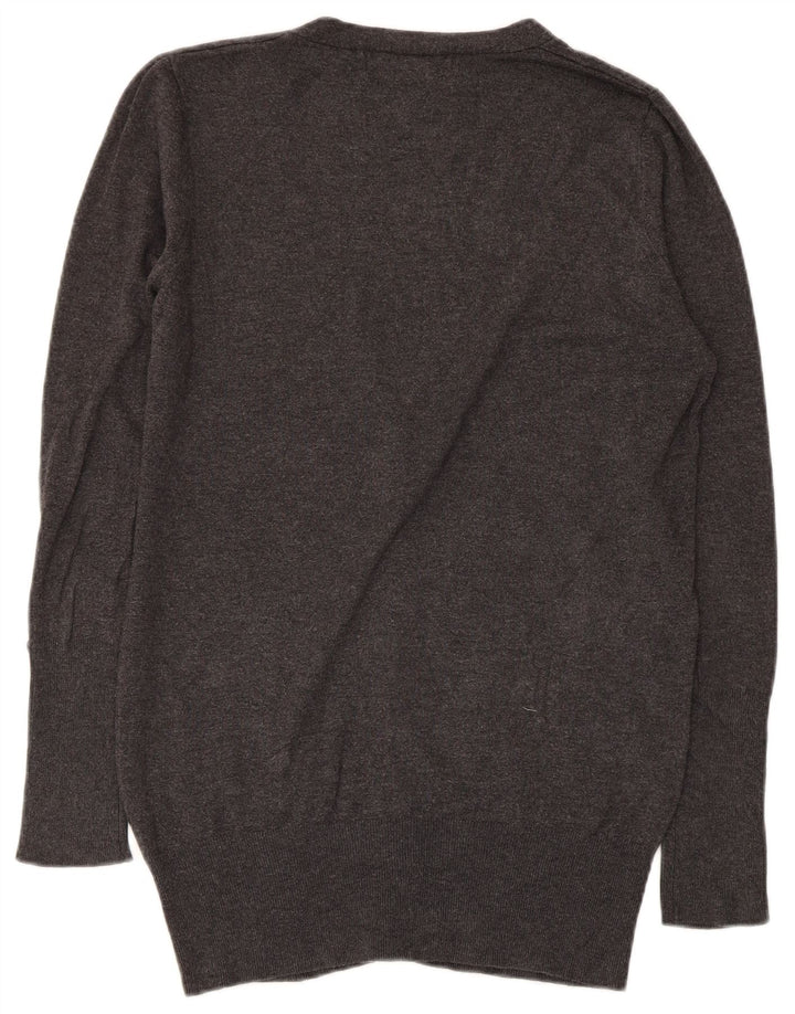 Zara Womens Cardigan Sweater UK 14 Large Rayonne Grise