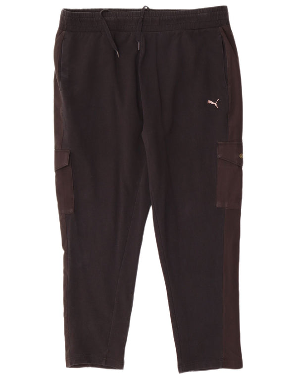 Puma Pantalon de survêtement cargo pour femme UK 14 Large Noir