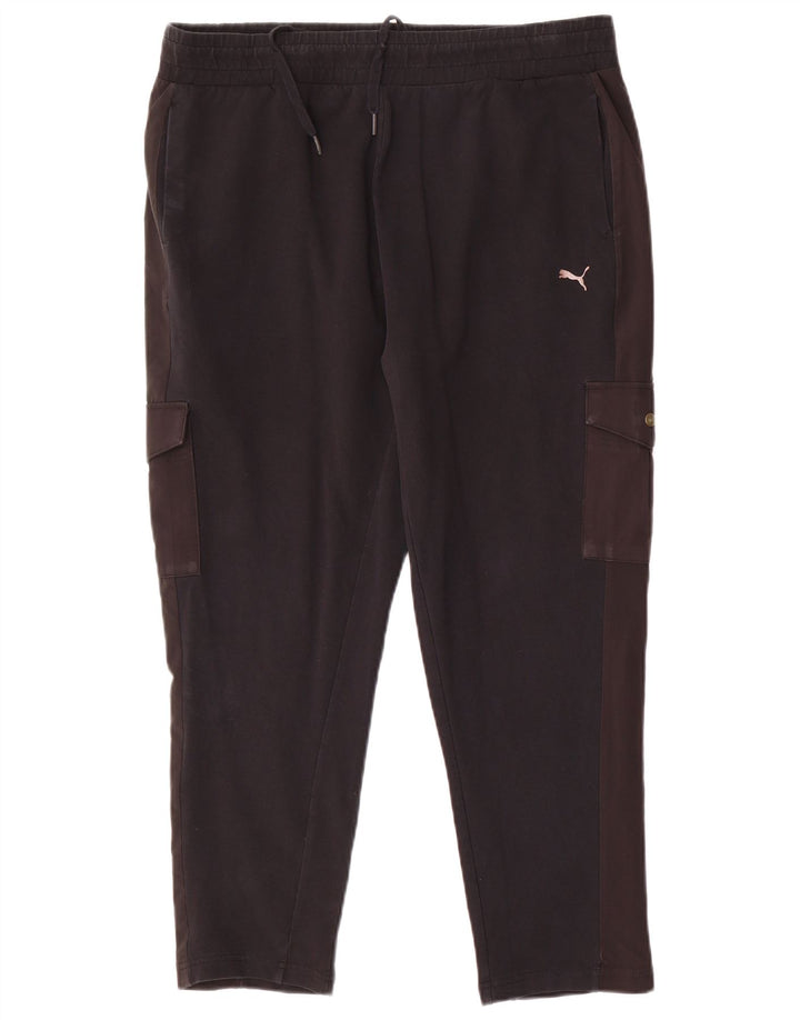 Puma Pantalon de survêtement cargo pour femme UK 14 Large Noir