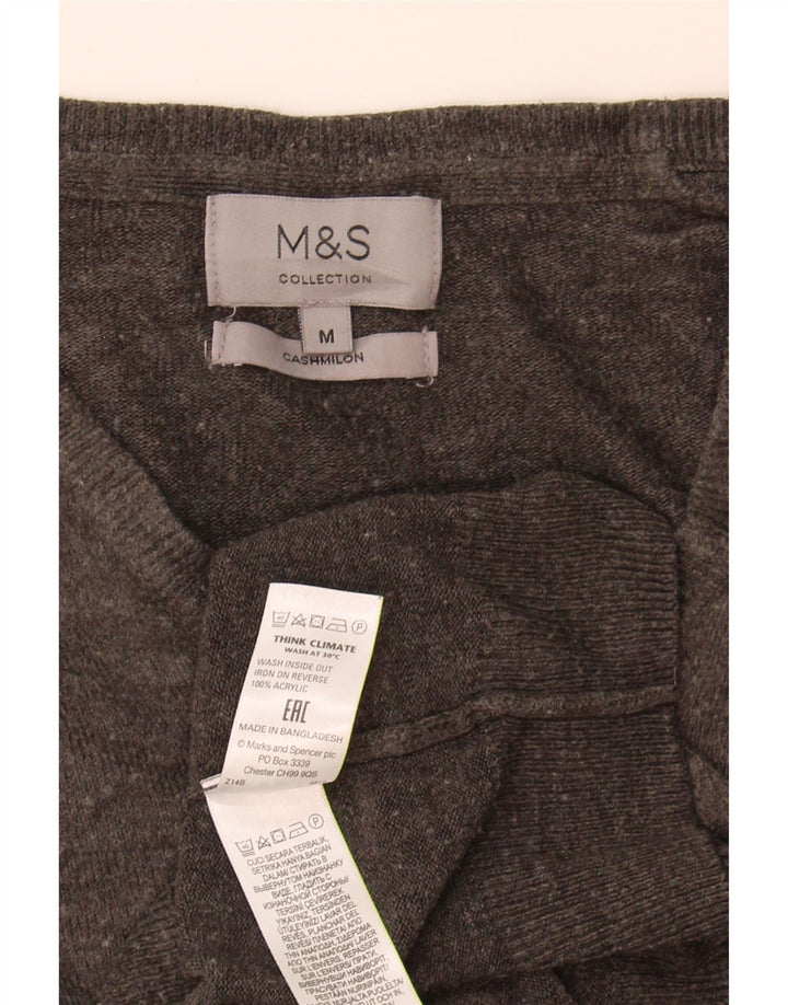 Marks & Spencer Pull Col V Homme Gris Moyen Acrylique