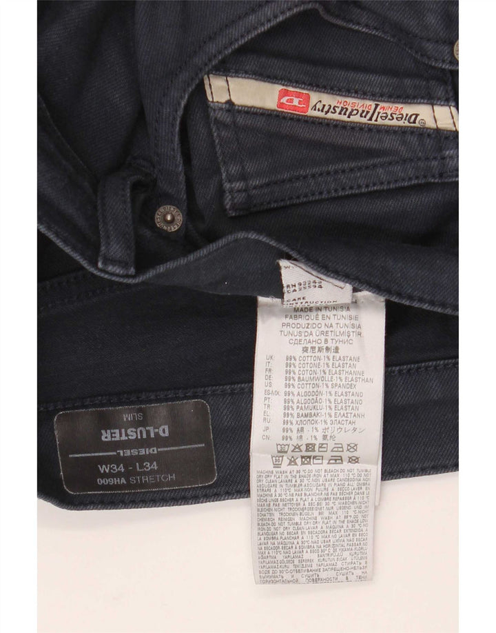 Diesel Jean D-Luster Slim W34 L34 Homme Bleu Marine Coton
