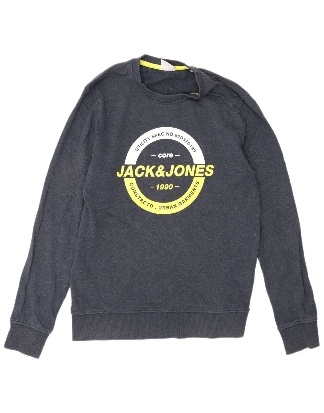 Jack & Jones Sweat-shirt graphique pour homme en coton bleu marine Small