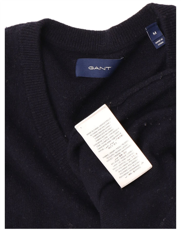 Gant Pull Col V Homme Bleu Marine Moyen Laine