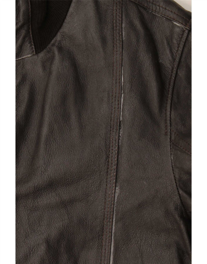 Veste en cuir Bomber homme vintage UK 36 petit cuir marron
