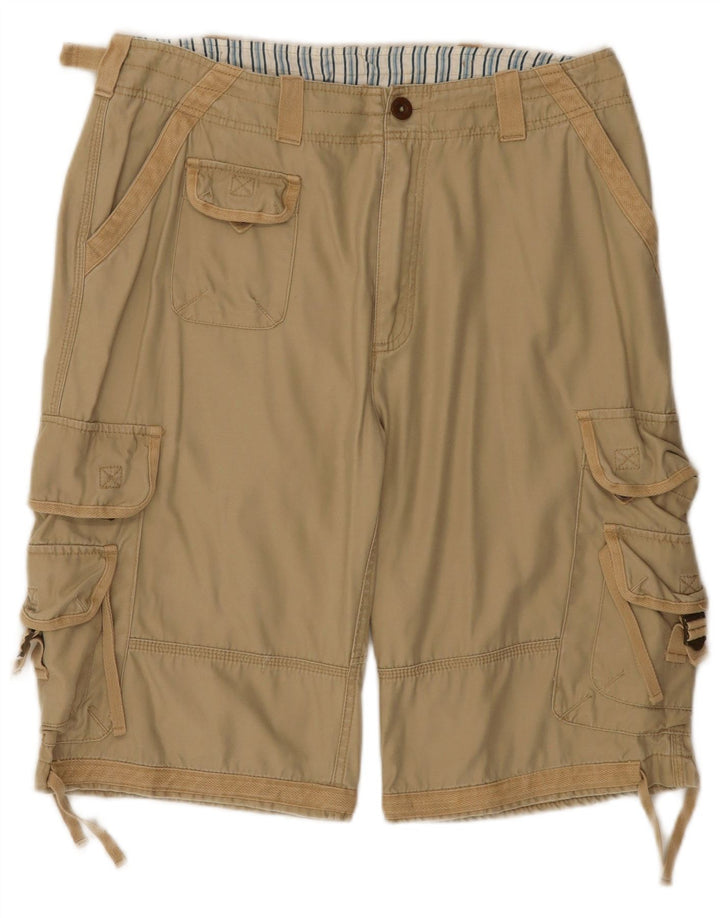 Russell Athletic Short cargo pour homme Taille L W34 Beige Coton