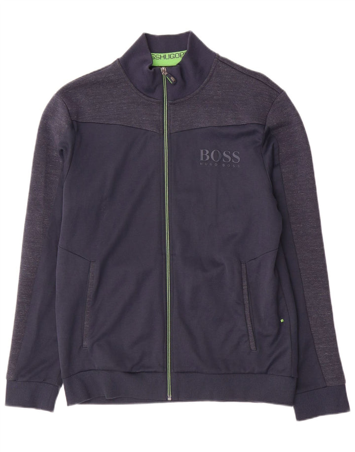 Hugo Boss Veste de survêtement coupe régulière pour femme UK 16 Large Bleu marine