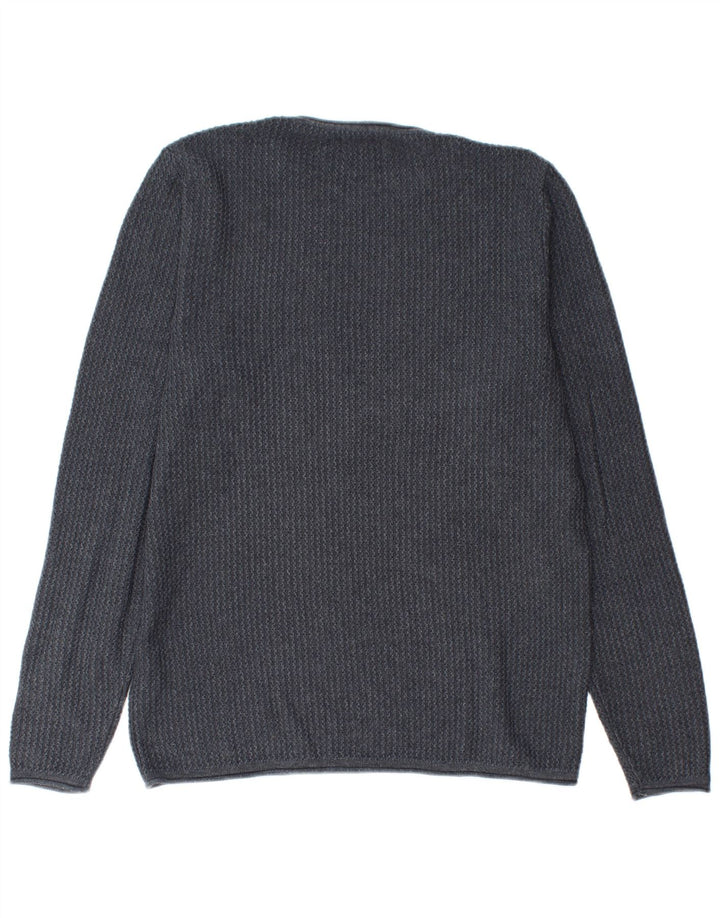 Jack & Jones Pull Col Rond Homme Bleu Marine Moyen Coton