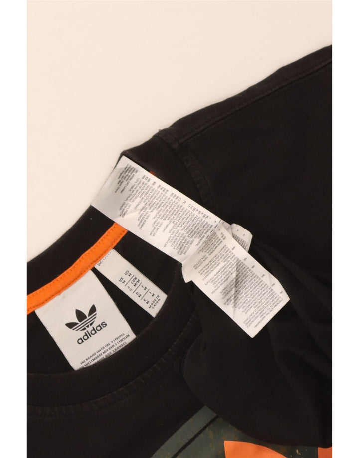 Adidas T-shirt graphique pour homme en coton noir moyen