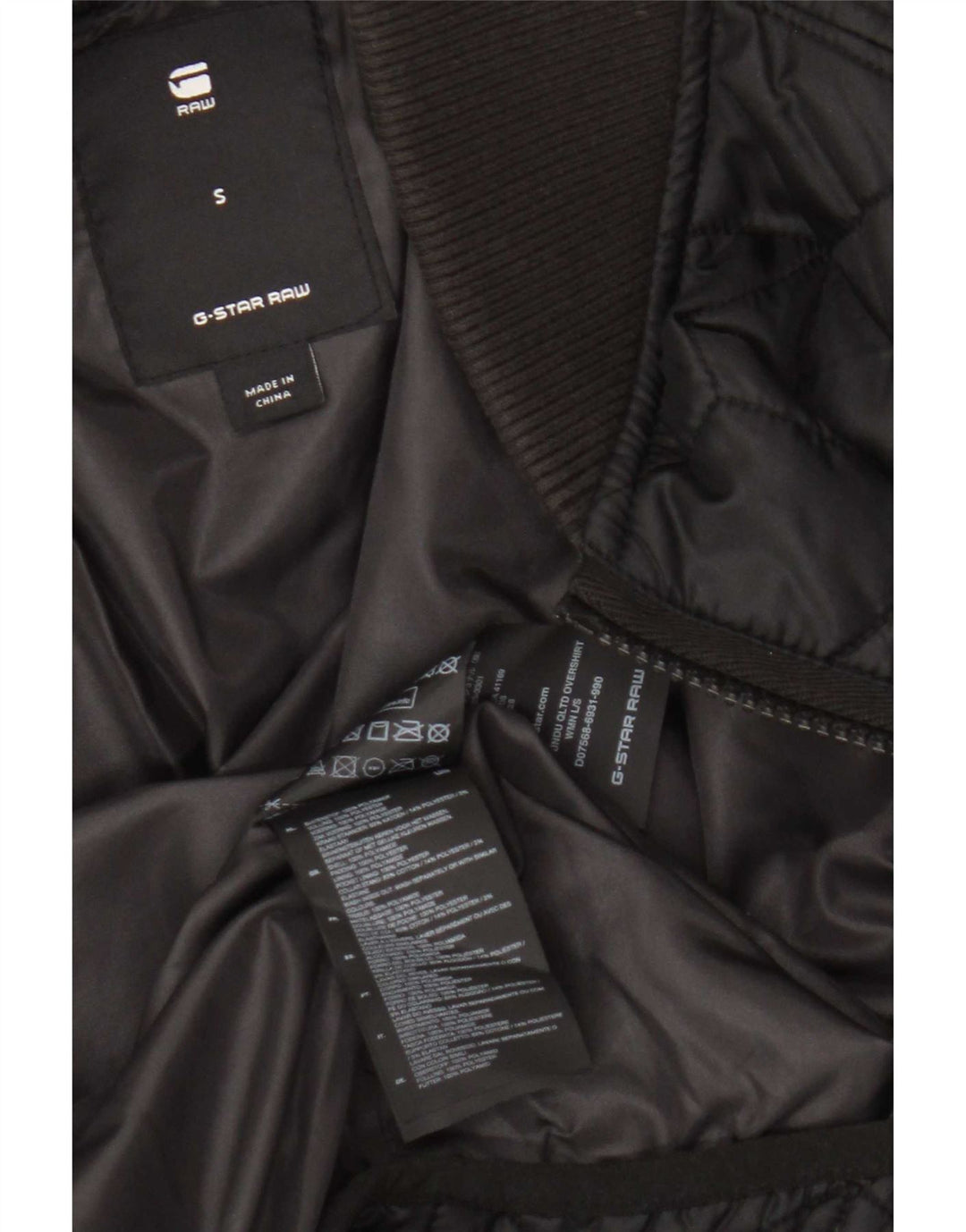 G-Star Veste bomber matelassée pour femme UK 10 Small Noir Polyamide