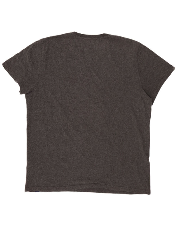 SUPERDRY T-Shirt Graphique Homme Top 3XL Gris Coton