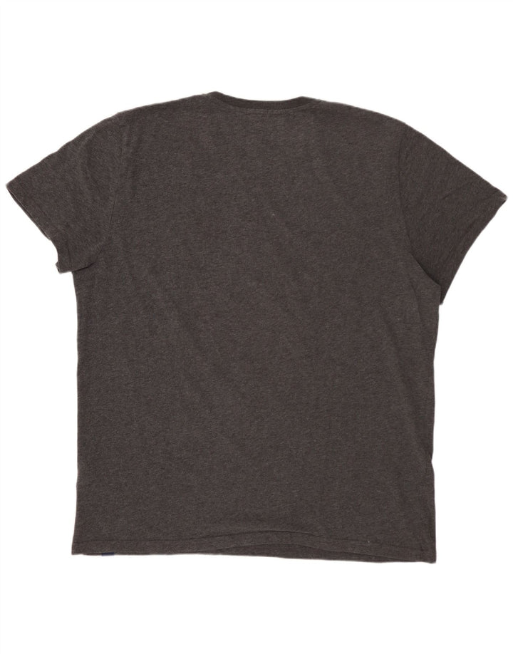 SUPERDRY T-Shirt Graphique Homme Top 3XL Gris Coton