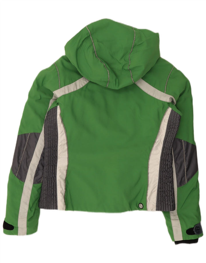 Colmar Veste de ski à capuche pour femme IT 46 Large Vert Colourblock