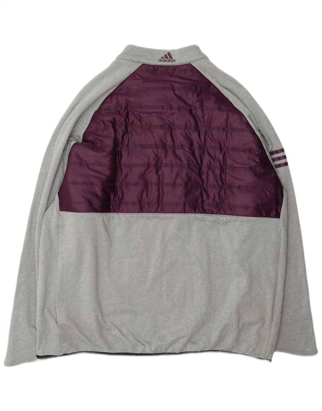 Adidas Haut de survêtement à col zippé pour homme 2XL Gris Colorblock Polyester