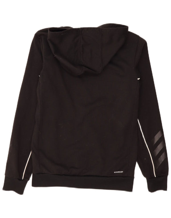 Adidas Pull à capuche zippé Aeroready pour homme, petit, noir, polyester
