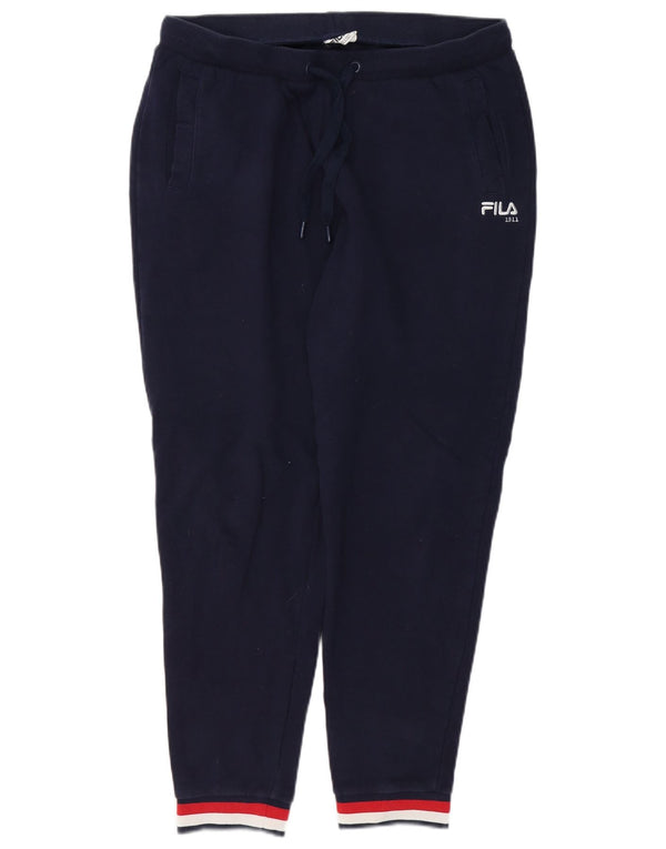 FILA Pantalon de survêtement pour femme Joggers UK 14 Large Bleu marine Coton