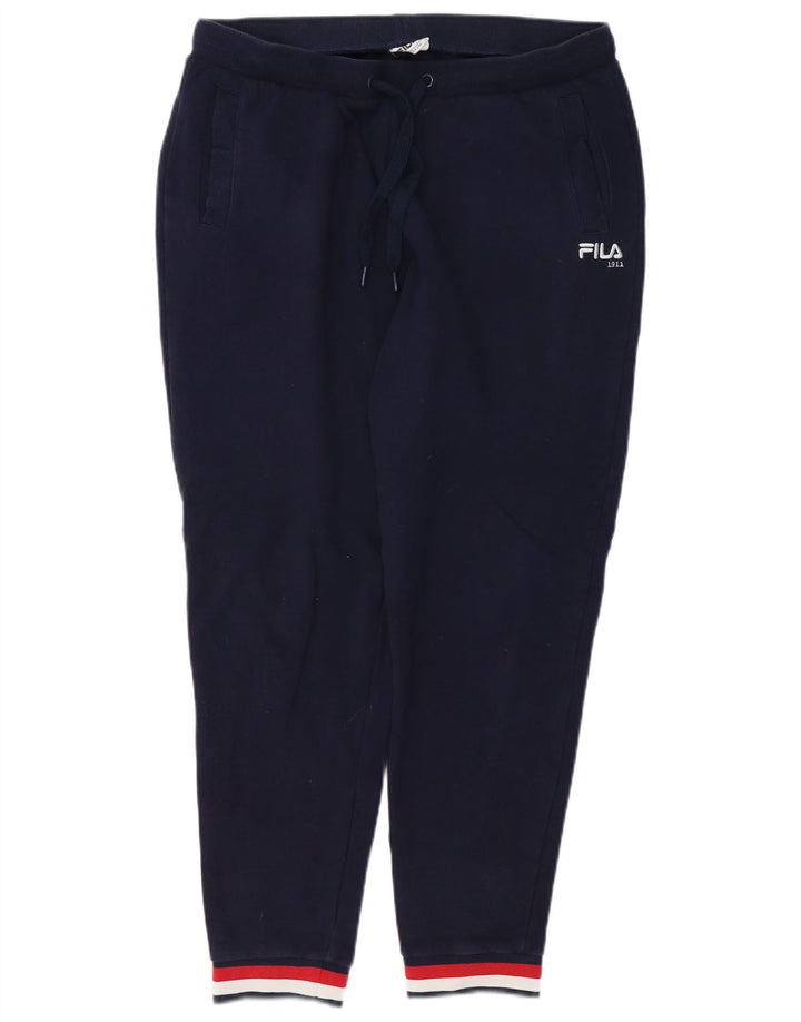 FILA Pantalon de survêtement pour femme Joggers UK 14 Large Bleu marine Coton